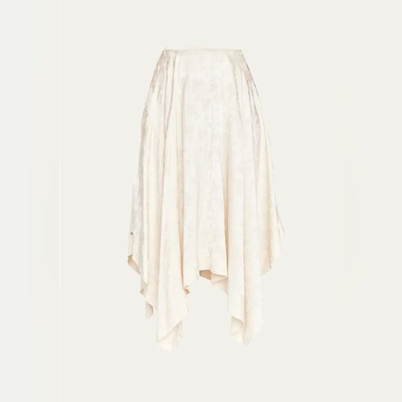 JASON WU IVORY LACE TRIMMED JACQUARD SKIRT. 6. NWT - Picture 2 of 11